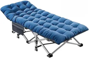Folding Camping Cot 14?x28? Heavy Duty Sleeping Double Layer w/Carry