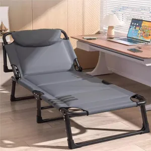 Folding Camping Cot,Camping Cot for Adults, Folding Bed with Mattress Foldable Padded Sleeping Cots Double Layer Oxford Portable Soft Pad Bed for Home Guest Office Nap(175 * 56 * 28cm)