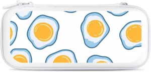 Fried Eggs Compatible with Switch Carrying Case Hard Travel Game Bag Pouch with 15 Games Accessories