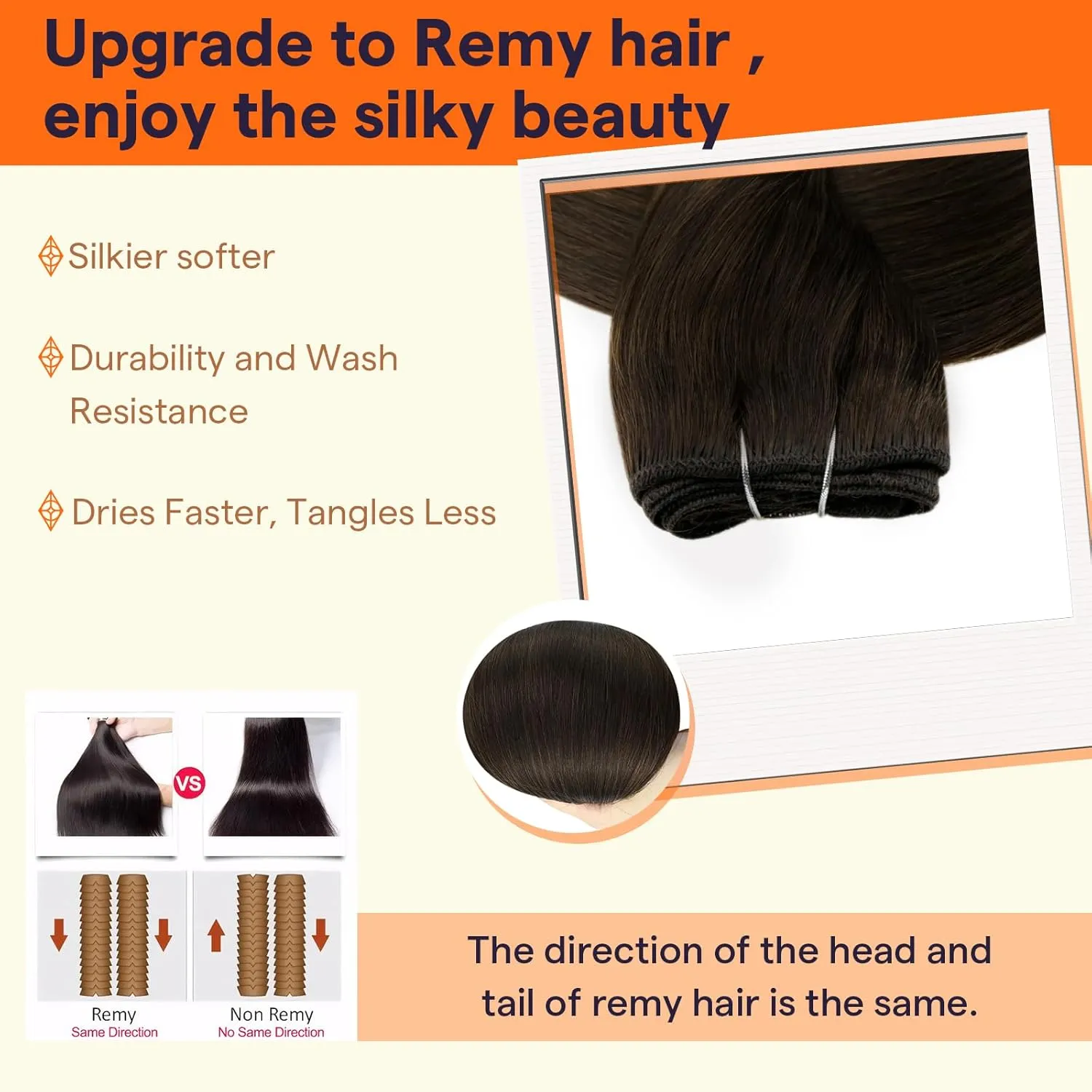 Full Shine Brown Weft Hair Extensions Real Human Hair Straight Remy Hair Bundles 105G Double Weft Extensions Dark Brown Sew In Hair Extensions Real Human Hair Weave Extensions Human Hair Wefts 24 Inch