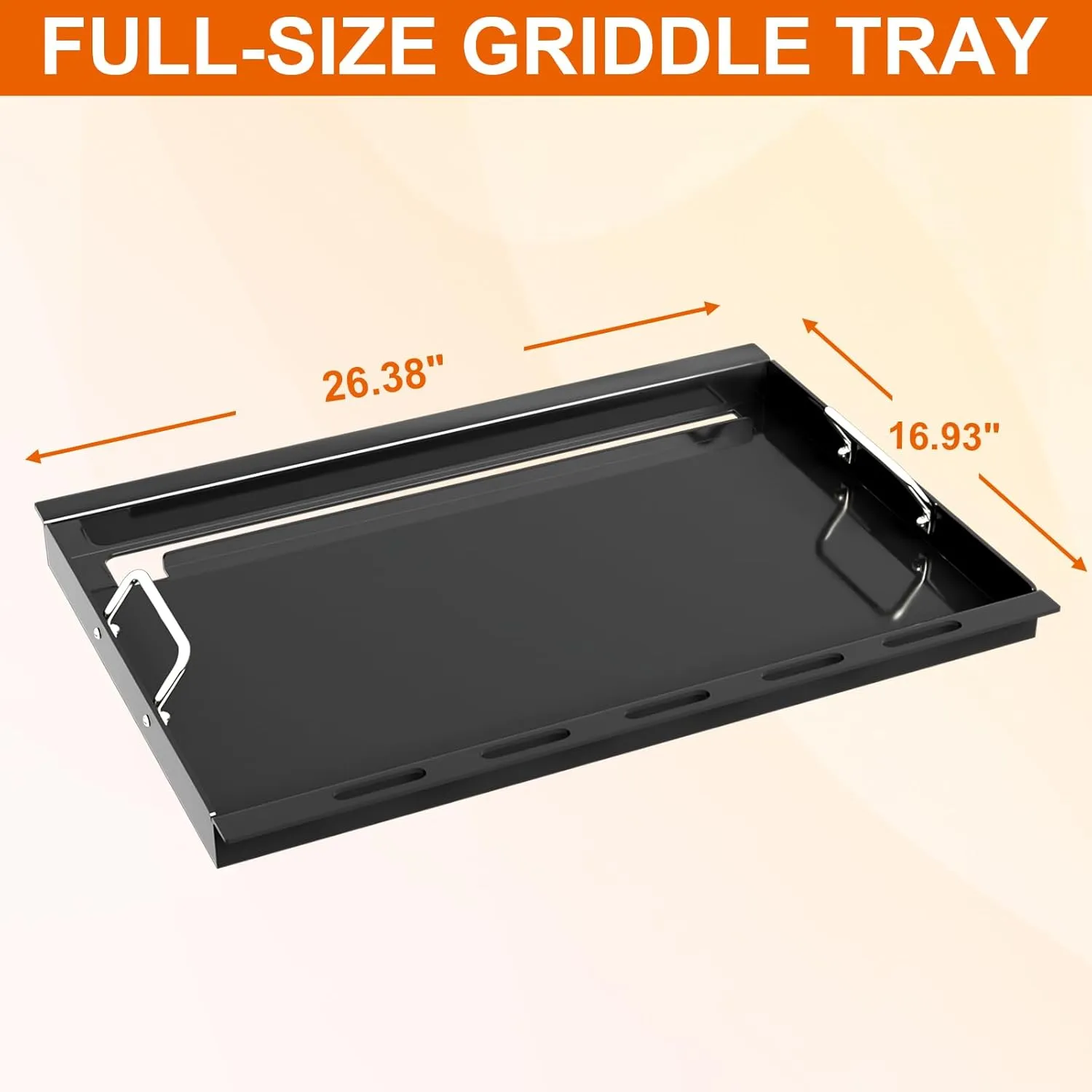 Full Size Griddle Insert with Spatula Set for Home Depot Nexgrill 5 Burner 720-0888 720-0888N, Flat Top Plate Replacement Parts for Nexgrill 4 Burner 720-0830 720-0830H Gas Grill Models, Carbon Steel