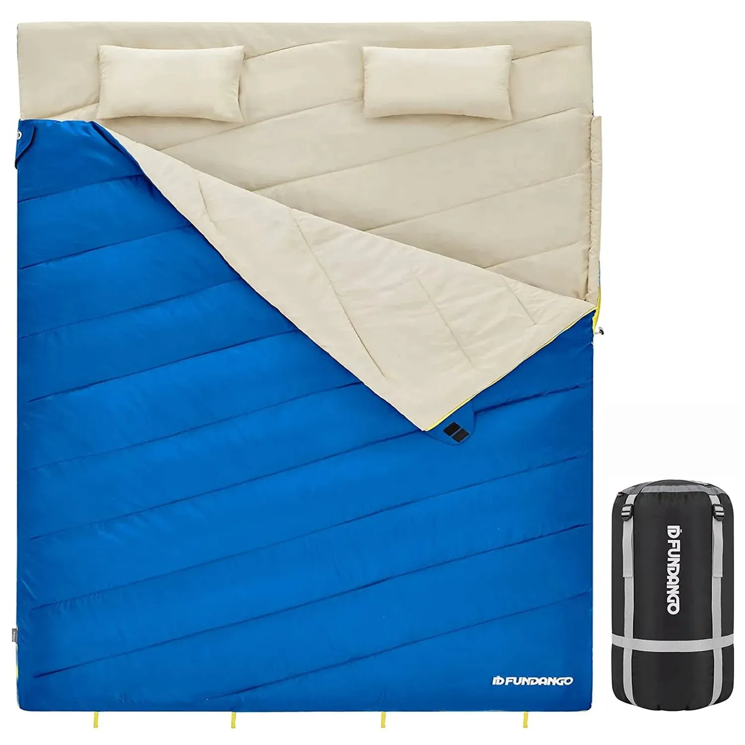 FUNDANGO COMFORT 200D Double Sleeping Bag with Hood