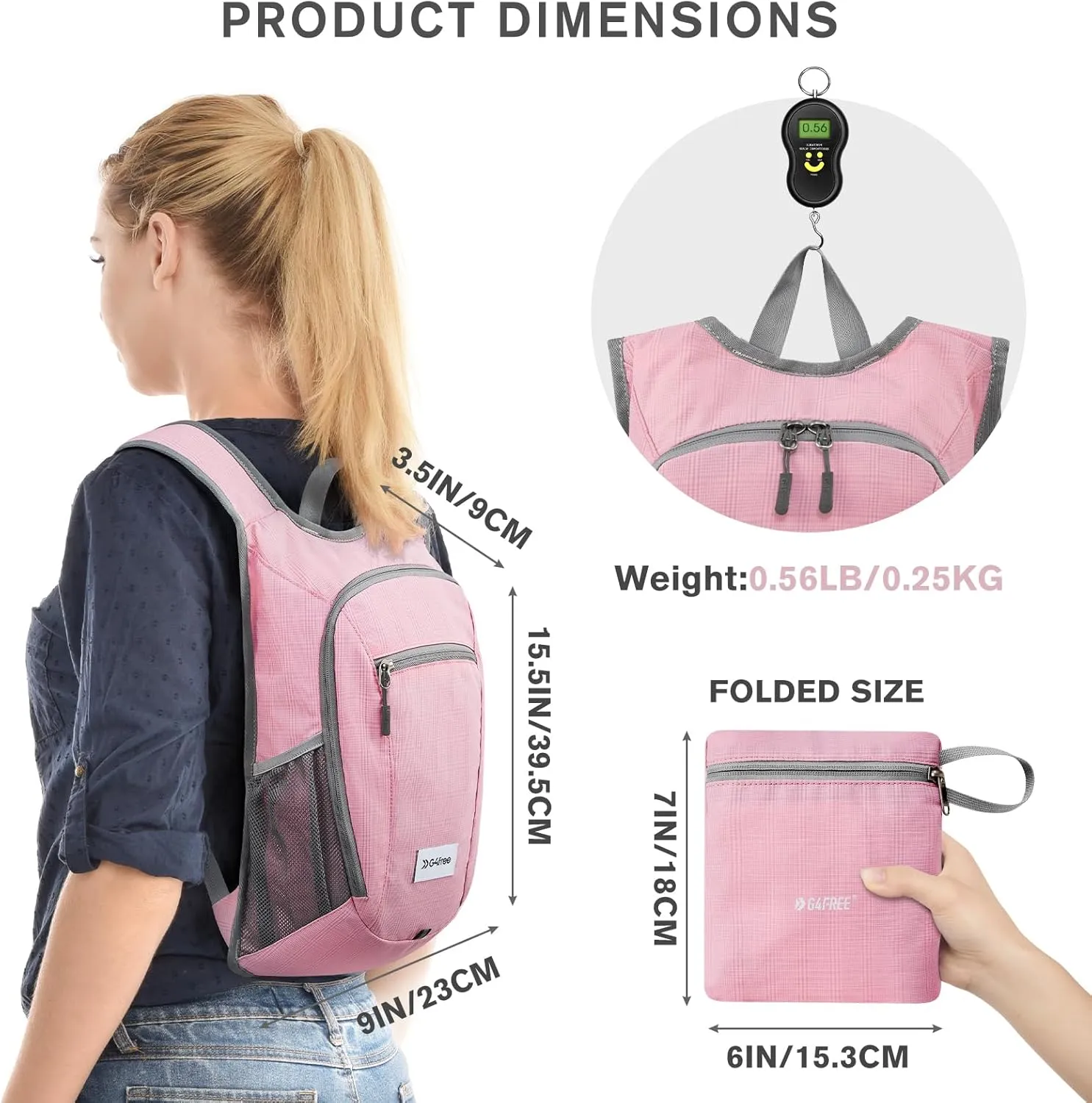 G4Free 10L/15L Hiking Backpack Lightweight Packable Hiking Daypack Small Travel Outdoor Foldable Shoulder Bag