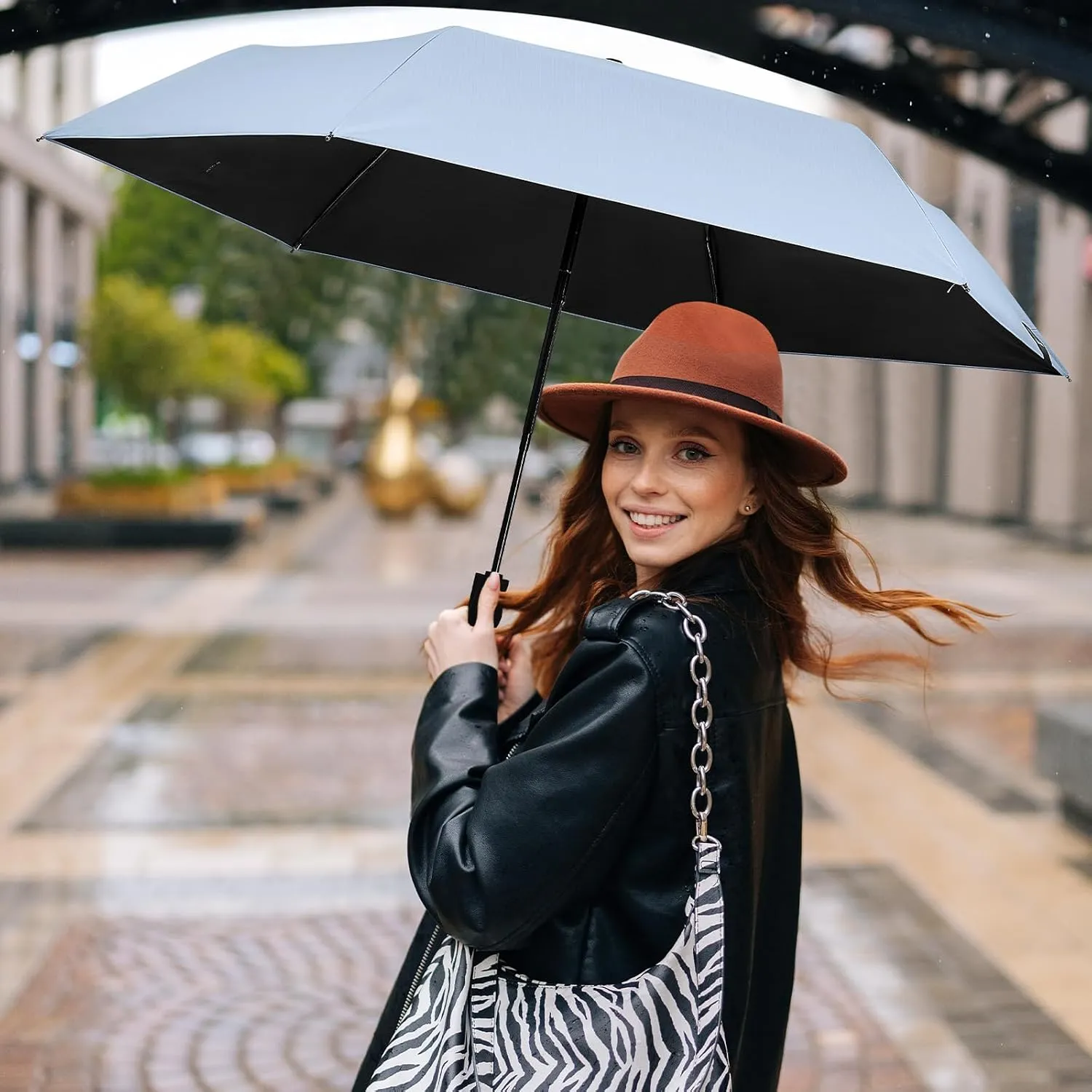 G4Free Travel Umbrella Ultralight UPF 50  UV Protection Compact Umbrella Super Slim Small Mini Automatic Open and Close
