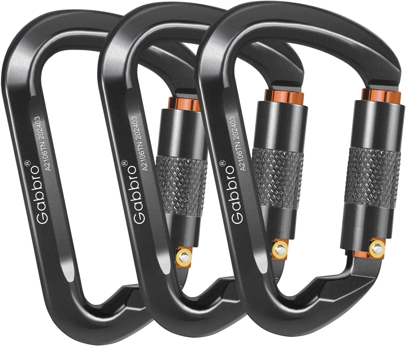 Gabbro Carabiner Clips Heavy Duty, | Wiregate Snap, Screw Locking, Aluminum, Lightweight Caribeener | for Hammock, Hiking, Camping, Water Bottle, Dog Leash Harness, Keychains