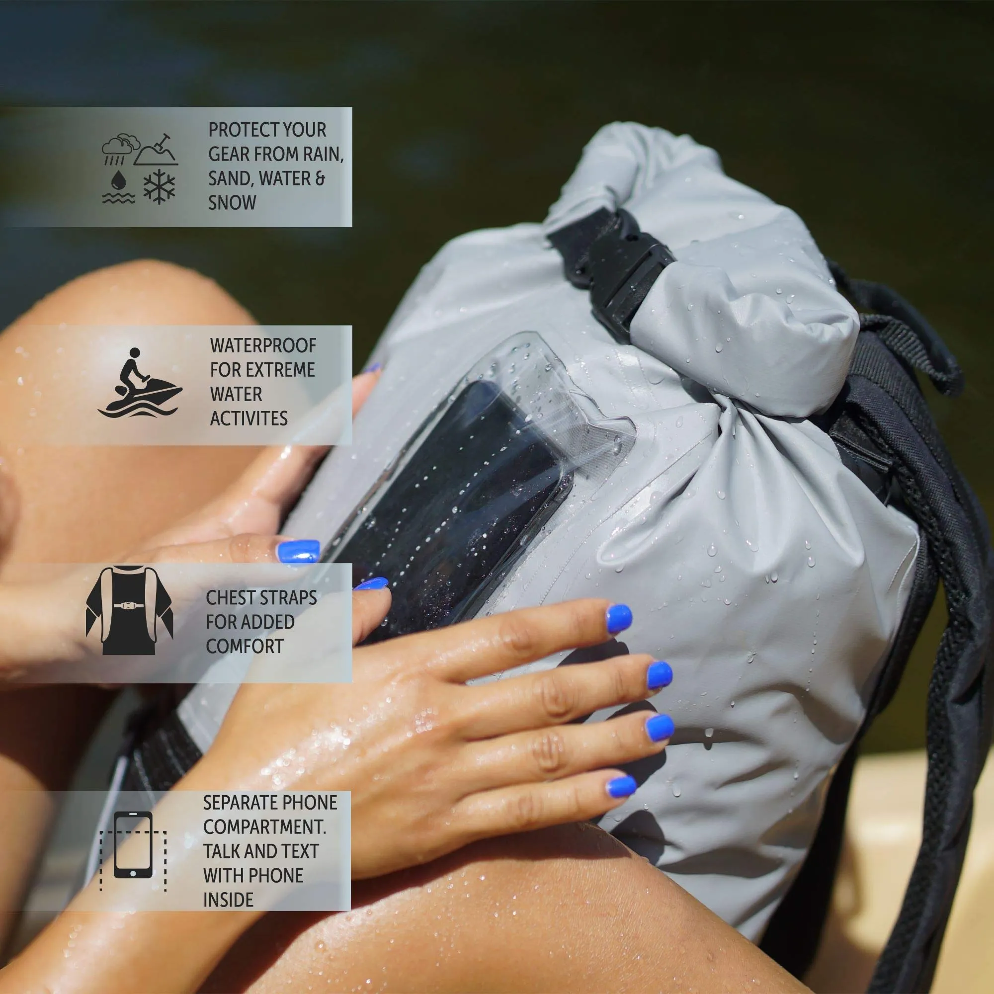 Geckobrands Hydroner 20L Waterproof Backpack