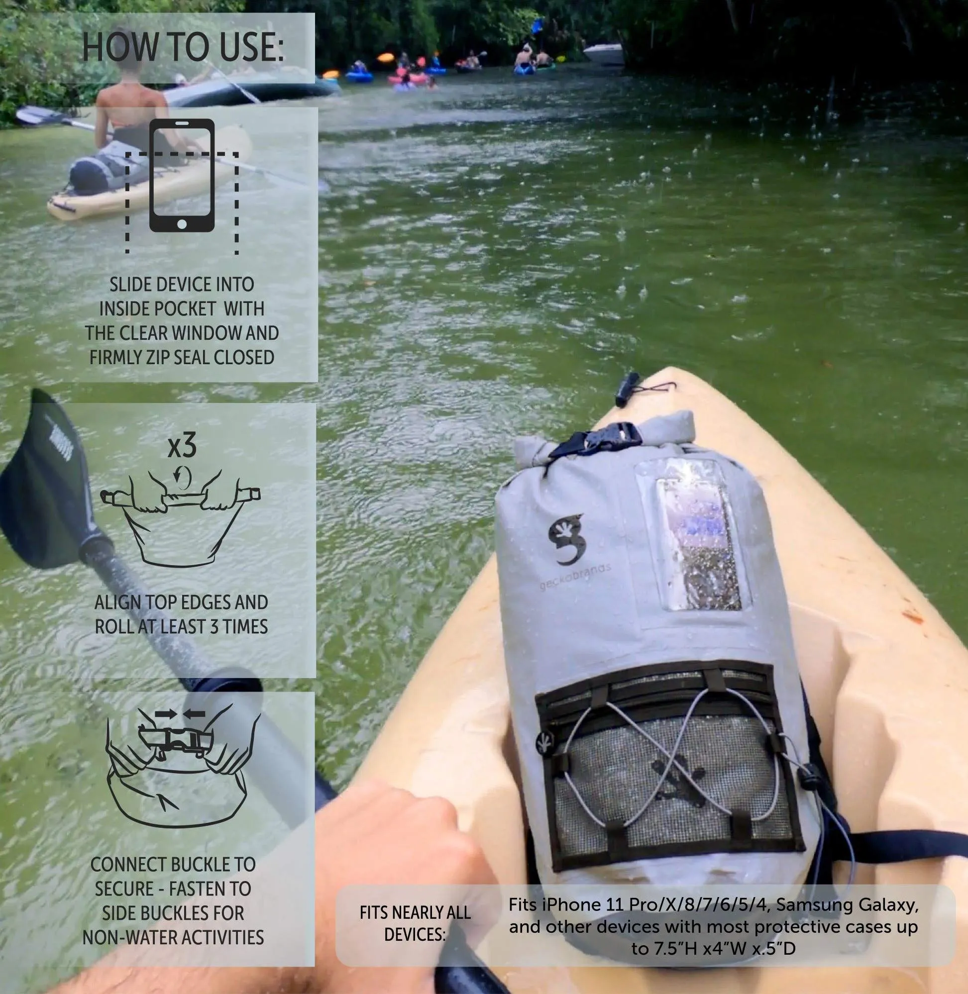Geckobrands Hydroner 20L Waterproof Backpack