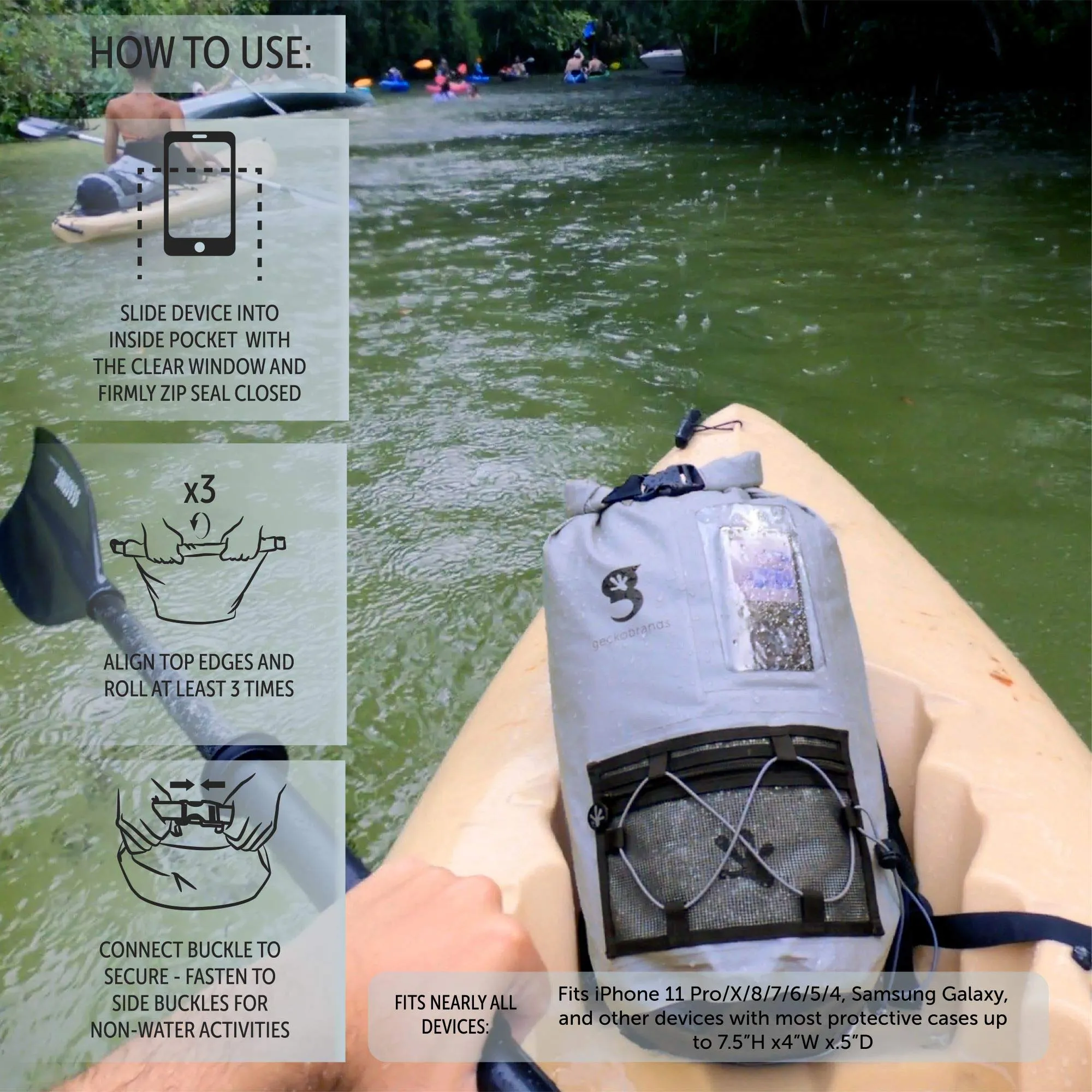 Geckobrands Hydroner 20L Waterproof Backpack