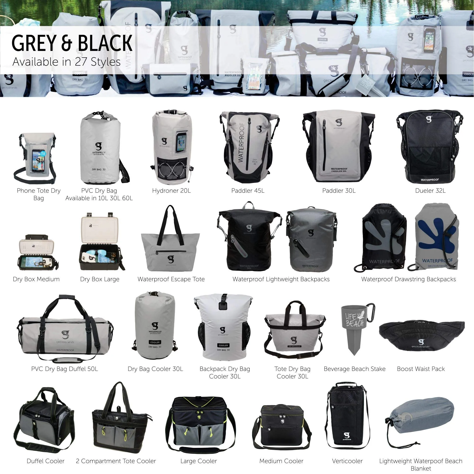 Geckobrands Hydroner 20L Waterproof Backpack