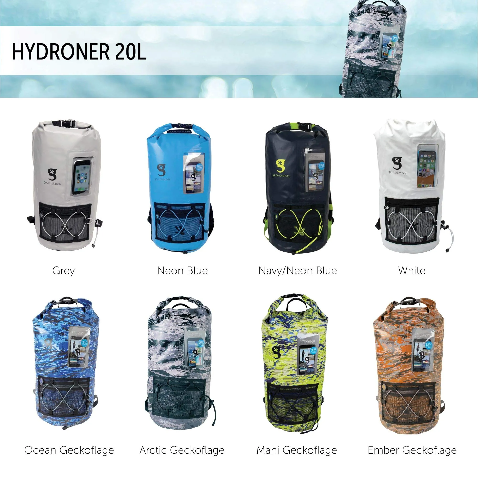 Geckobrands Hydroner 20L Waterproof Backpack