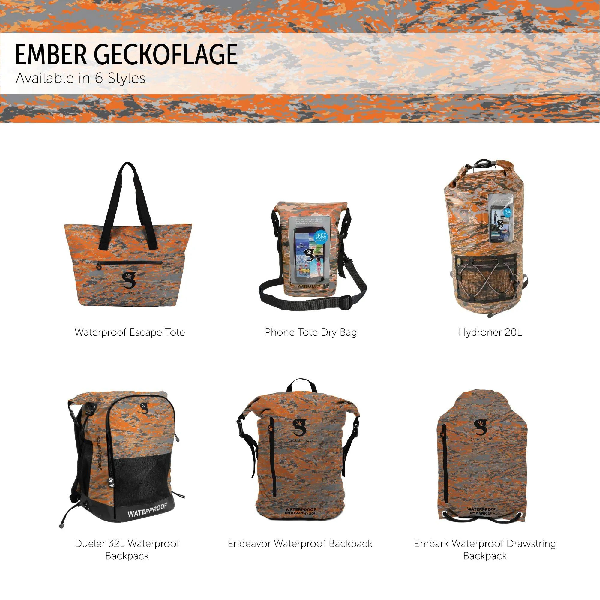 Geckobrands Hydroner 20L Waterproof Backpack