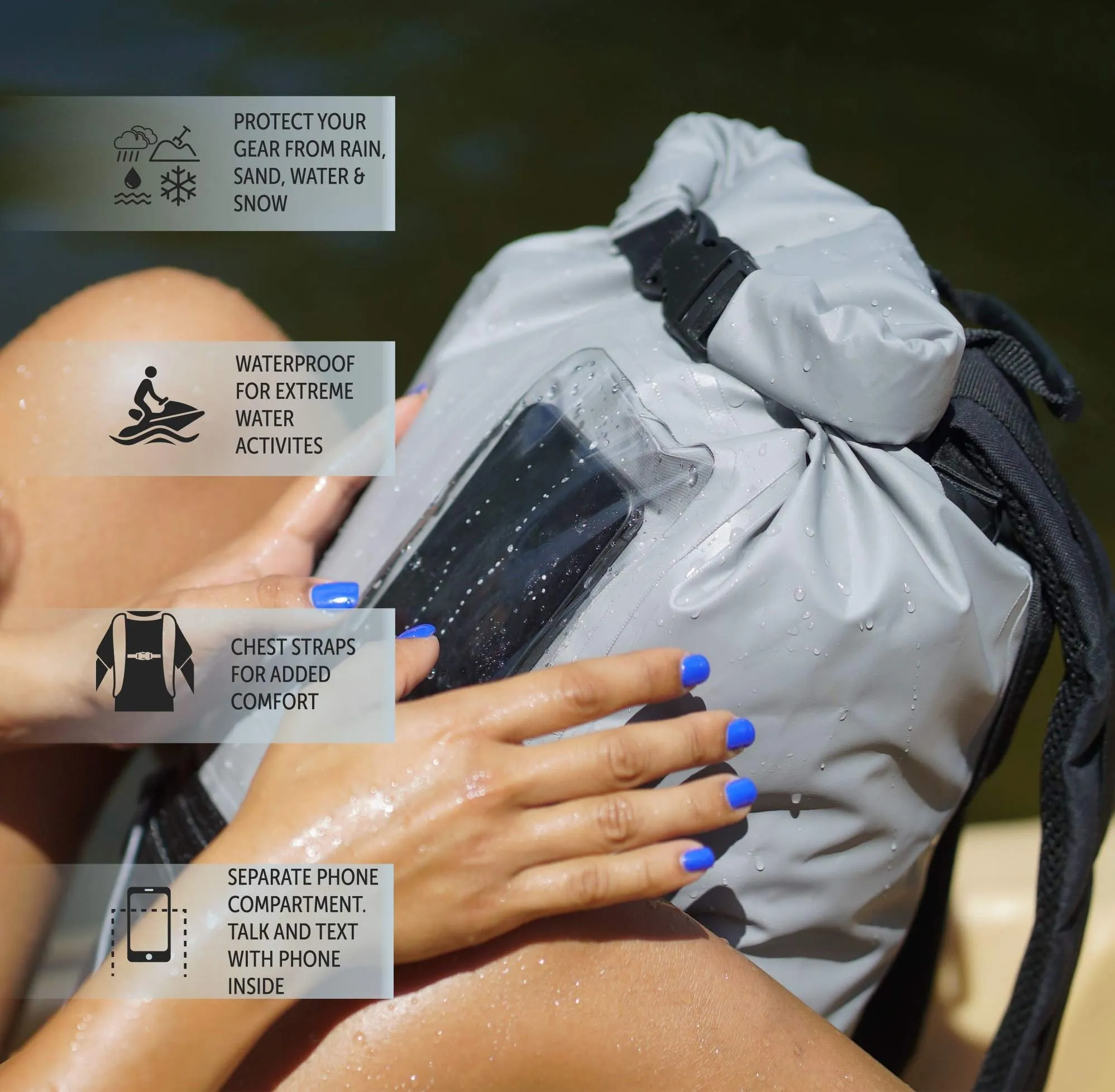 Geckobrands Hydroner 20L Waterproof Backpack