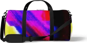Glitch Image Digital Noise Texture Damaged Sports Bag Tote Bag Waterproof Gym Bag with Shoulder Strap Zipper 2 Side Pockets for Men and Women, Travel and Storage Shoulder Bag.