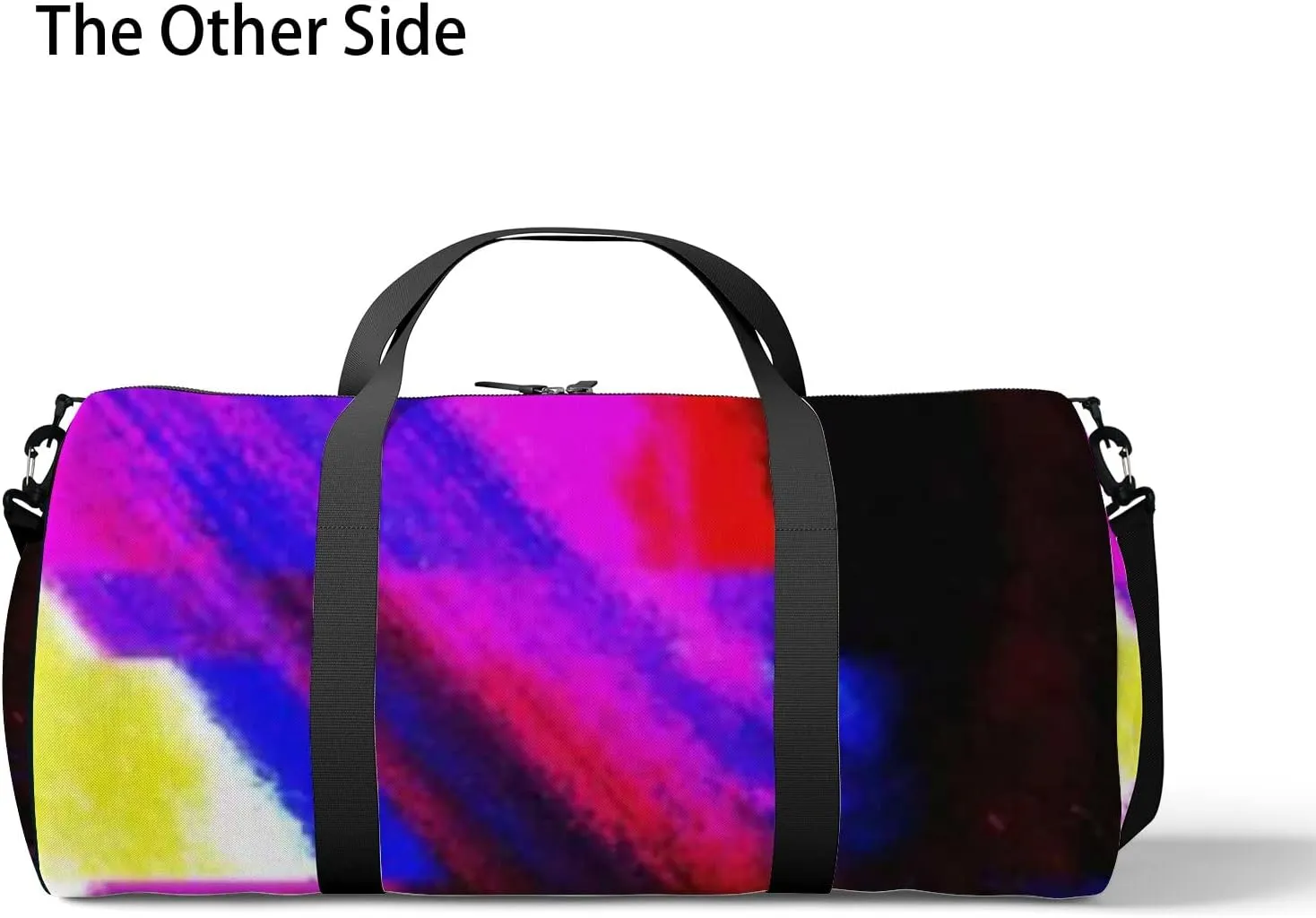 Glitch Image Digital Noise Texture Damaged Sports Bag Tote Bag Waterproof Gym Bag with Shoulder Strap Zipper 2 Side Pockets for Men and Women, Travel and Storage Shoulder Bag.