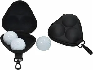 Golf Ball Bag - Golf Ball Storage Pouch, Portable with Carabiner Hard Shell Pouch, Compact Lightweight GolfBall Case, Sports Accessories for Outdoor Games Sports Travel Use