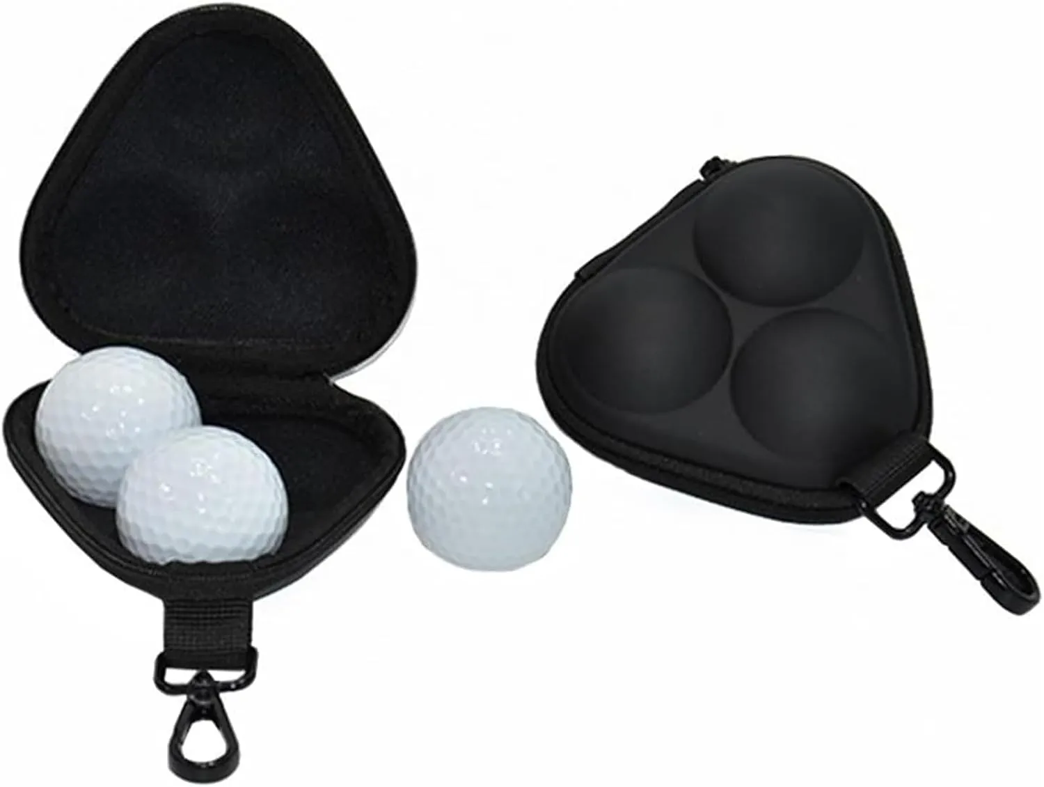 Golf Ball Bag - Golf Ball Storage Pouch, Portable with Carabiner Hard Shell Pouch, Compact Lightweight GolfBall Case, Sports Accessories for Outdoor Games Sports Travel Use