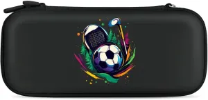 Golf Soccer Ball Tennis Compatible with Switch Carrying Case Hard Travel Game Bag Pouch with 15 Games Accessories