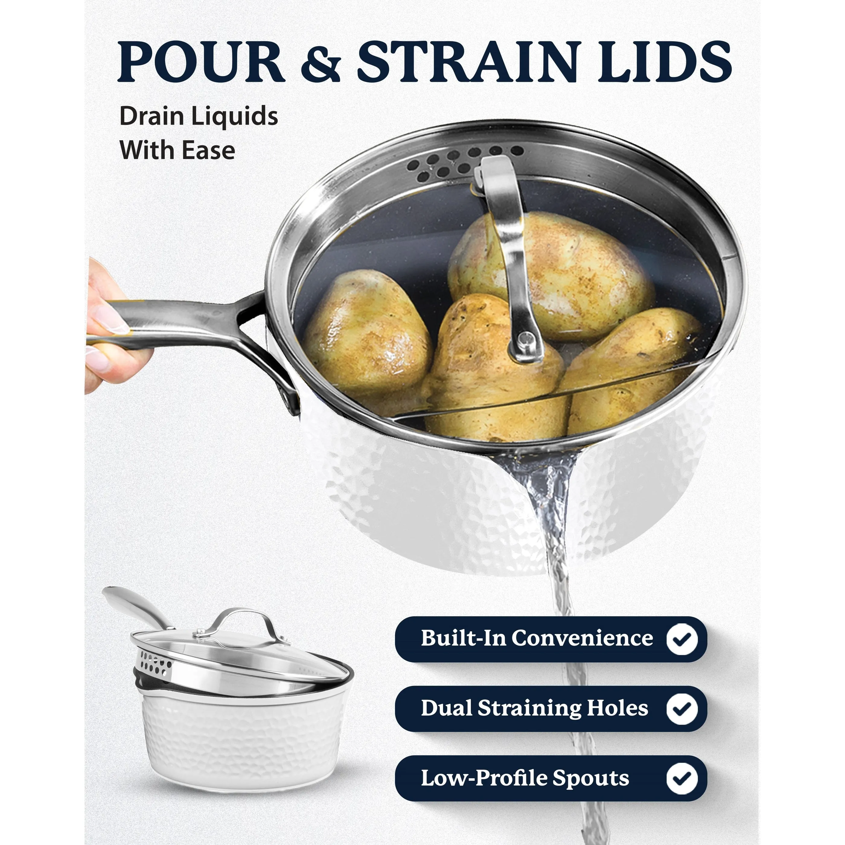 Granitestone Charleston Hammered 15 Piece Nonstick Cookware Set