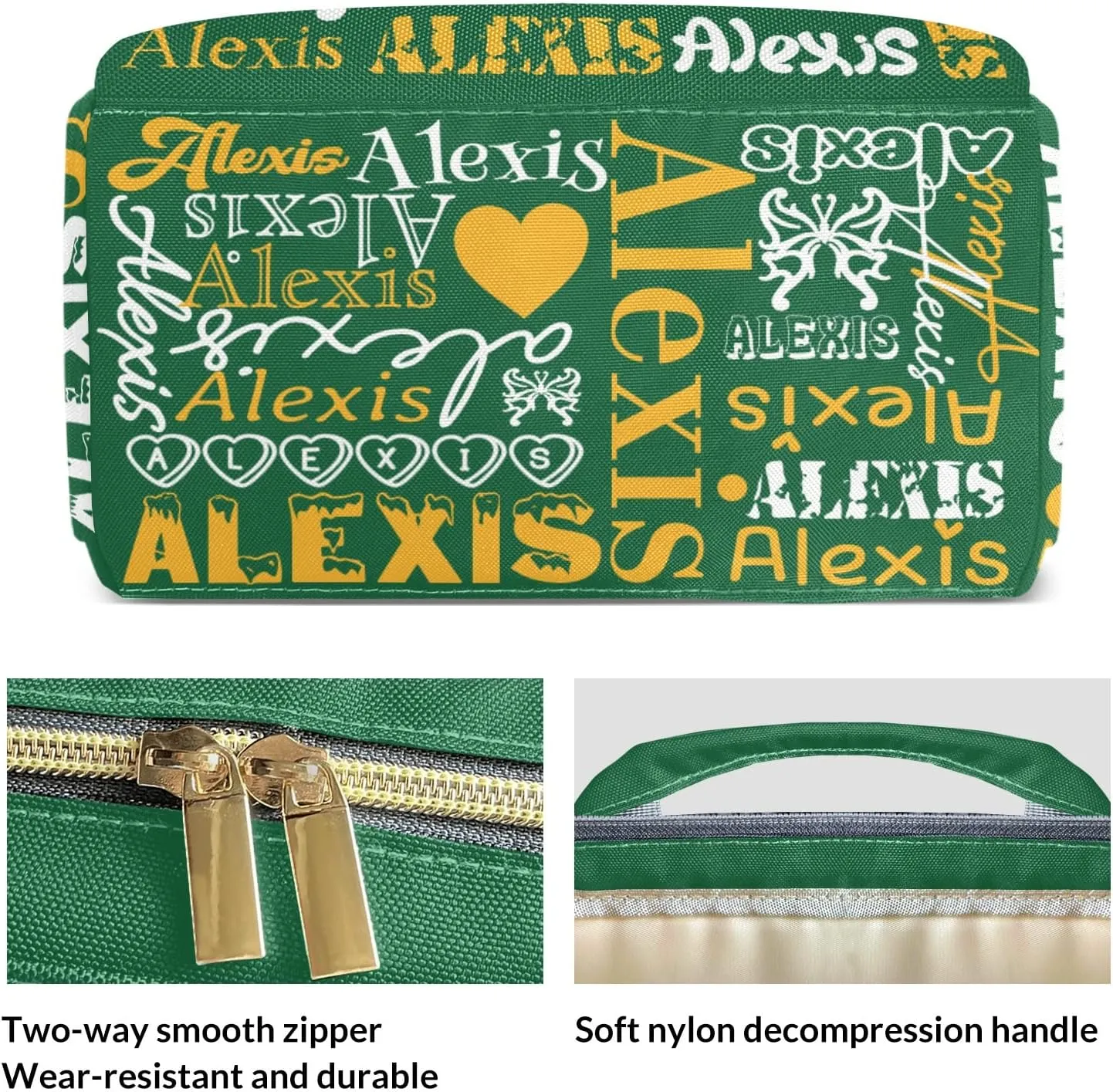 Green Yellow Mummy Bag Custom Personalized with Name Diaper Bag Backpacks Best Present