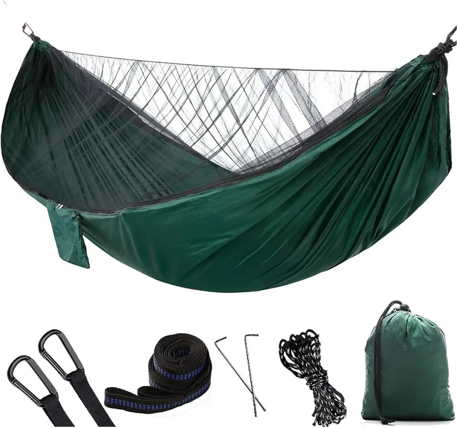 Hammock 2 Person Camping Hammock with Mosquito Net, Ultralight Equipment, Swing Fit for Adults, Outdoor Garden Furniture, Hammock Lightweight
