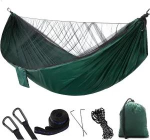 Hammock 2 Person Camping Hammock with Mosquito Net, Ultralight Equipment, Swing Fit for Adults, Outdoor Garden Furniture, Hammock Lightweight