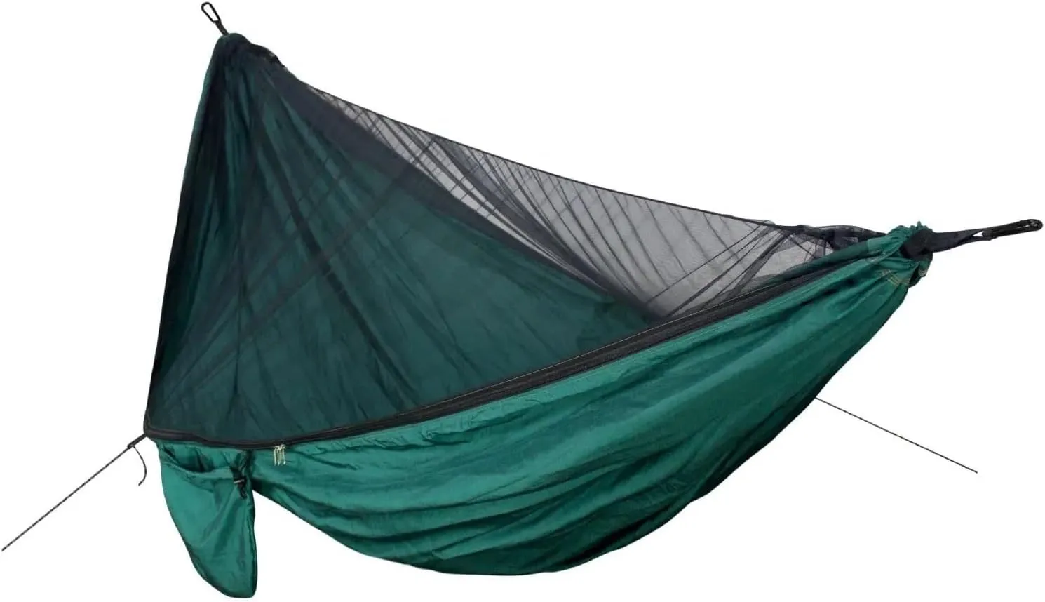 Hammock Portable Quick Set Up Mosquito Net Camping Hammock Outdoor Hanging Bed Sleeping Swing Lightweight(Dark Green)