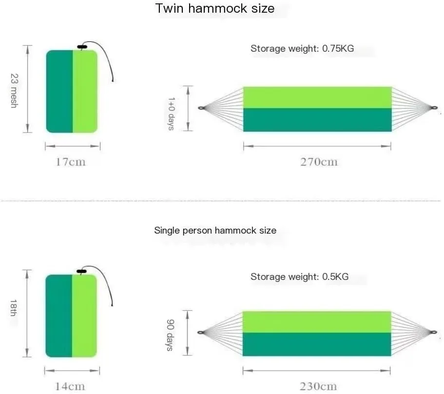 Hammocks Hammock Outdoor Sleeping Double Anti-Rollover with Mosquito Net Courtyard Camping Thickened Indoor Home Swing Camping Hammocks(Green,A)
