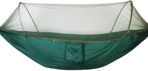 Hammocks Single Or Double Portable Camping Hammock with Mosquito Net Parachute Nylon Fabric Hanging Bed Outdoor Sleeping Garden Hammock Outdoor Hammock