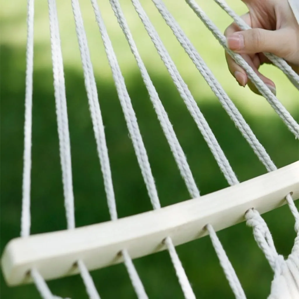 Hamock Hammock Outdoor Swing Camping Single Double Bedroom Adult Sleeping Anti-Rollover Thickened Hanging Chair Hanmock(White,A)
