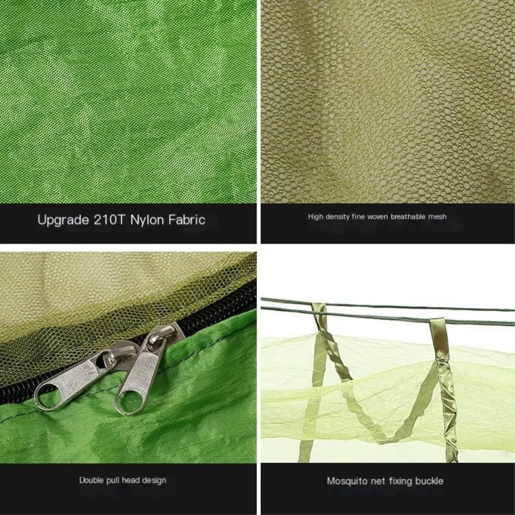 Hamock Outdoor Parachute Wholesale Hammock with Mosquito Net Anti-Mosquito Nylon Single Double Camping Hammock Hanmock(Blue,Large)