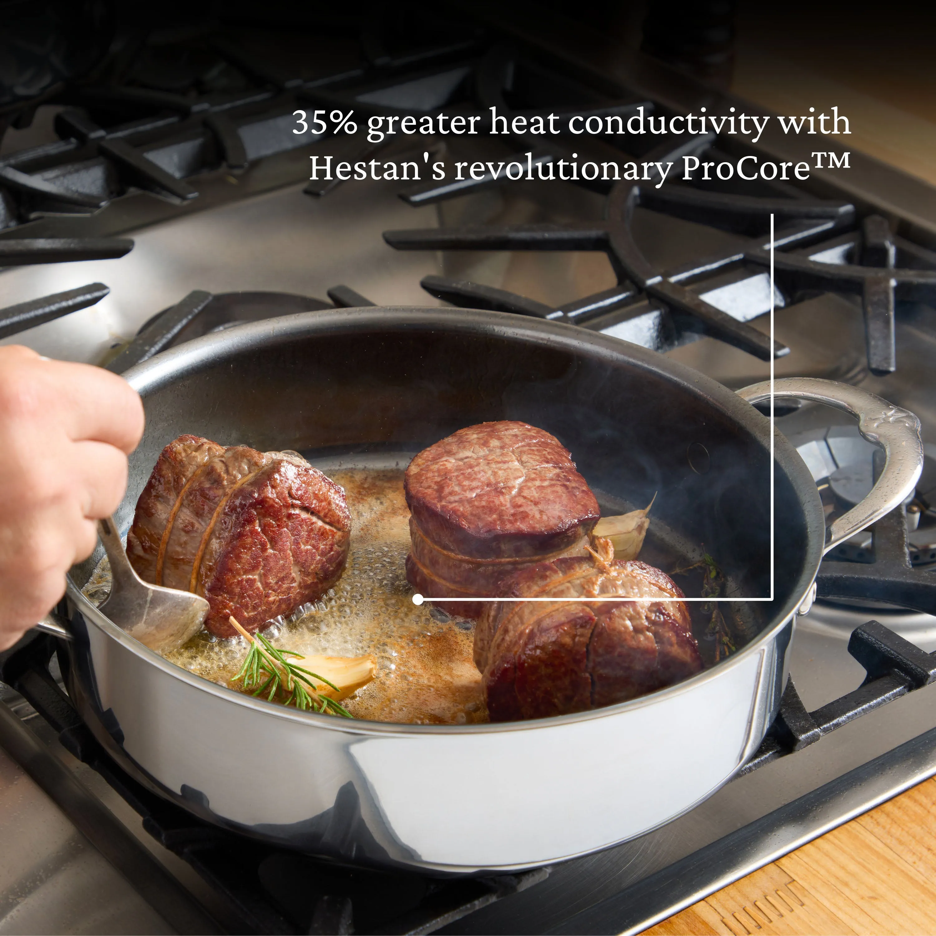 Hestan Nanobond Covered Sauté Pan w/Helper Handle