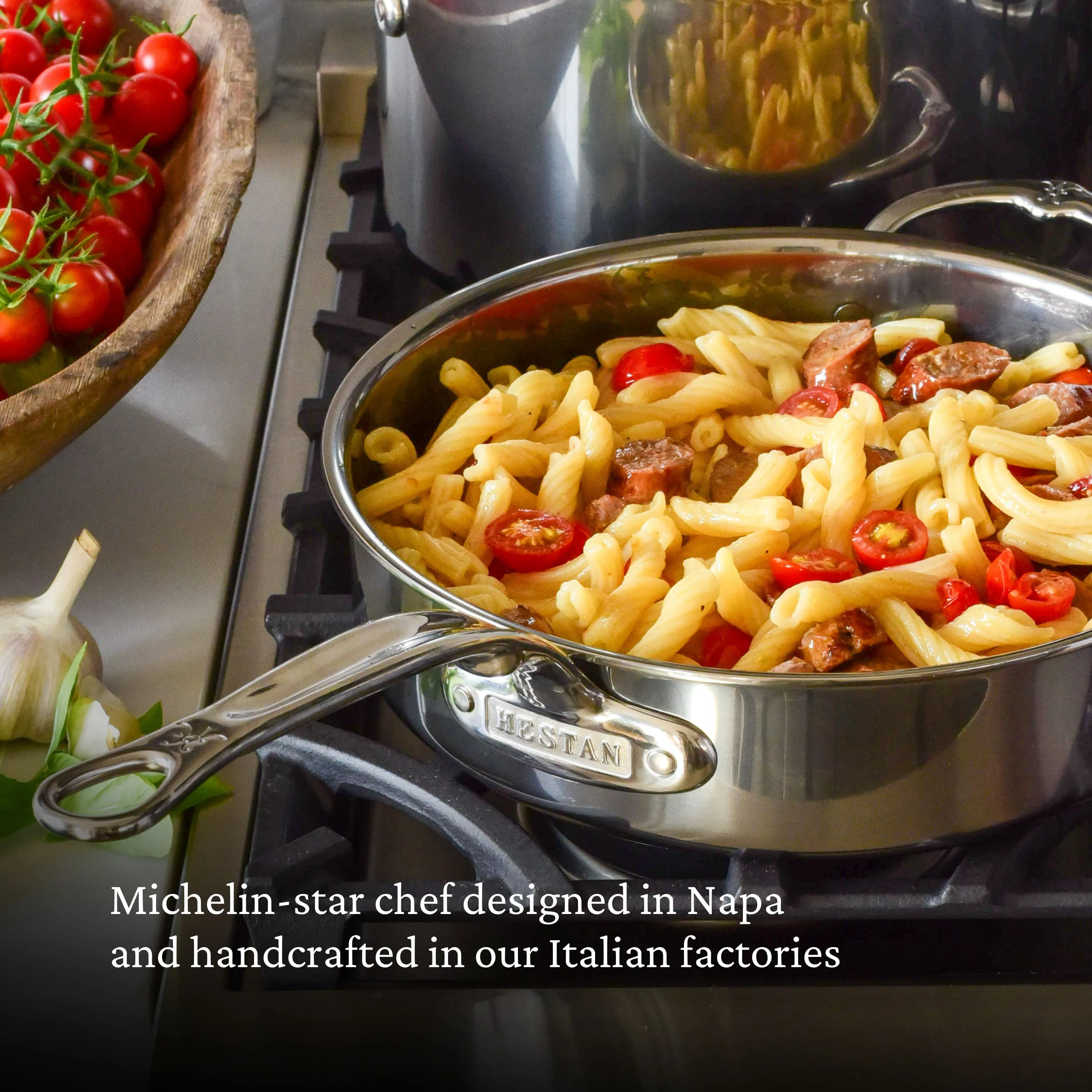 Hestan Nanobond Covered Sauté Pan w/Helper Handle
