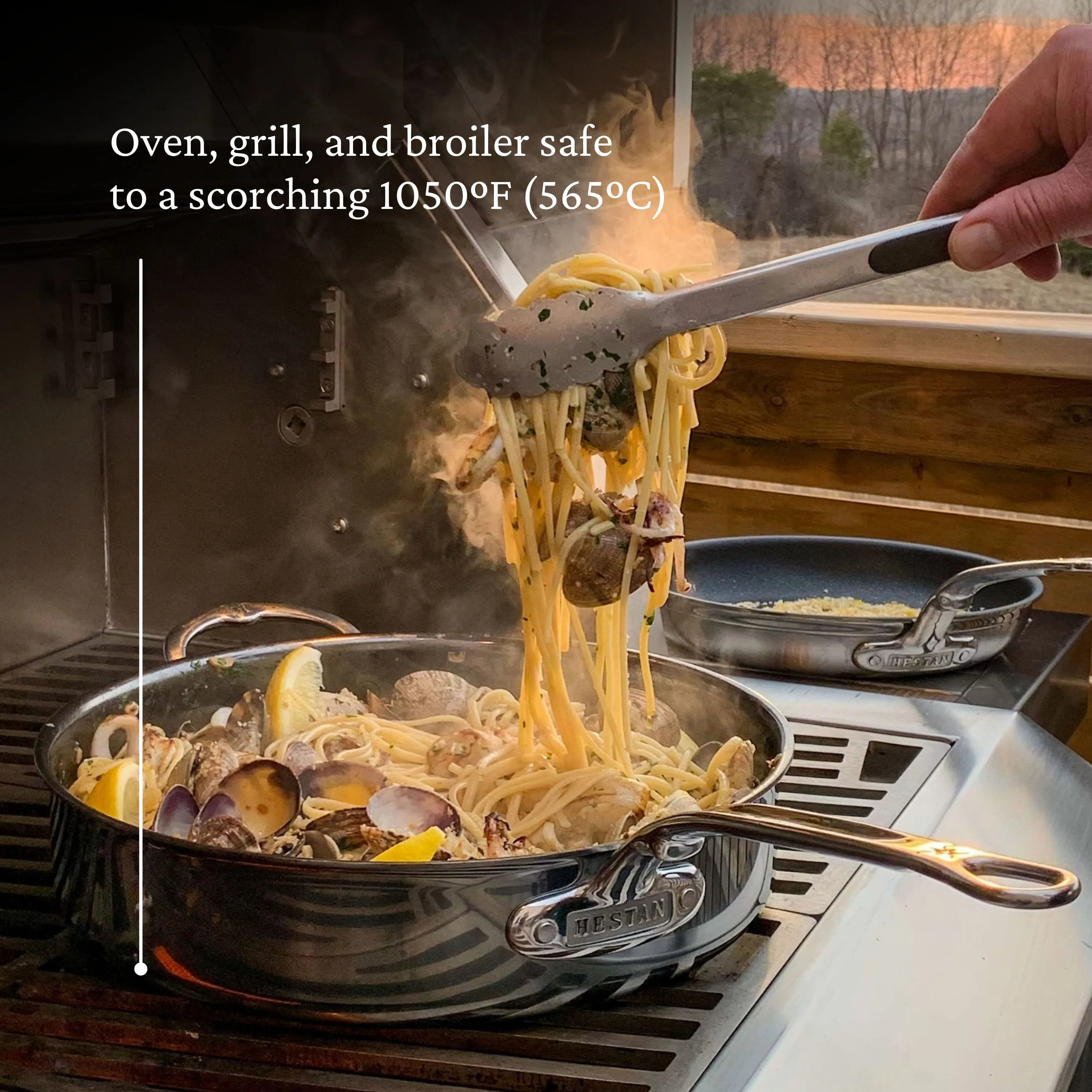 Hestan Nanobond Covered Sauté Pan w/Helper Handle