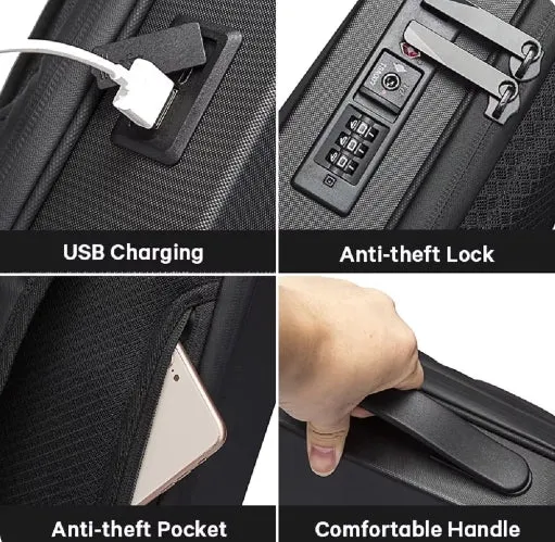 High-end Business Anti-Theft TSA Lock Computer Backpack 15.6 Inch Laptop Bagpack Men Elegant Waterproof Men's Usb Bag Big Capacity Bag