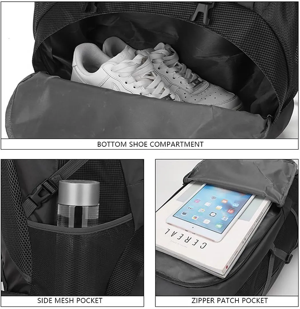 Hiking Backpack, Camping Backpack, 60L Waterproof Hiking Daypack, Outdoor Trekking Travel Backpacks for Men Women, Orange