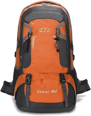 Hiking Backpack, Camping Backpack, 60L Waterproof Hiking Daypack, Outdoor Trekking Travel Backpacks for Men Women, Orange