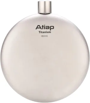 Hip Flask for Liquor, 6.09 Oz Titanium Portable Leak Proof Wine Pot Flagon Drinking Cup with Cap for Wedding, Party, Outdoor