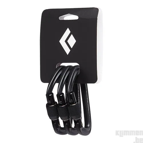 HotForge Screwgate - zwart, schroefkarabiner - 3-pack