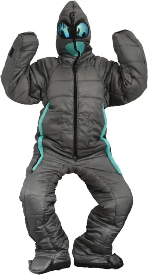Human Body Wearable Camping Sleeping Bag, Winter Indoor Outdoor Portable Ultralight Warm Adult Windproof Sleeping Bag, Zipper Design Walking Sleeping Bag