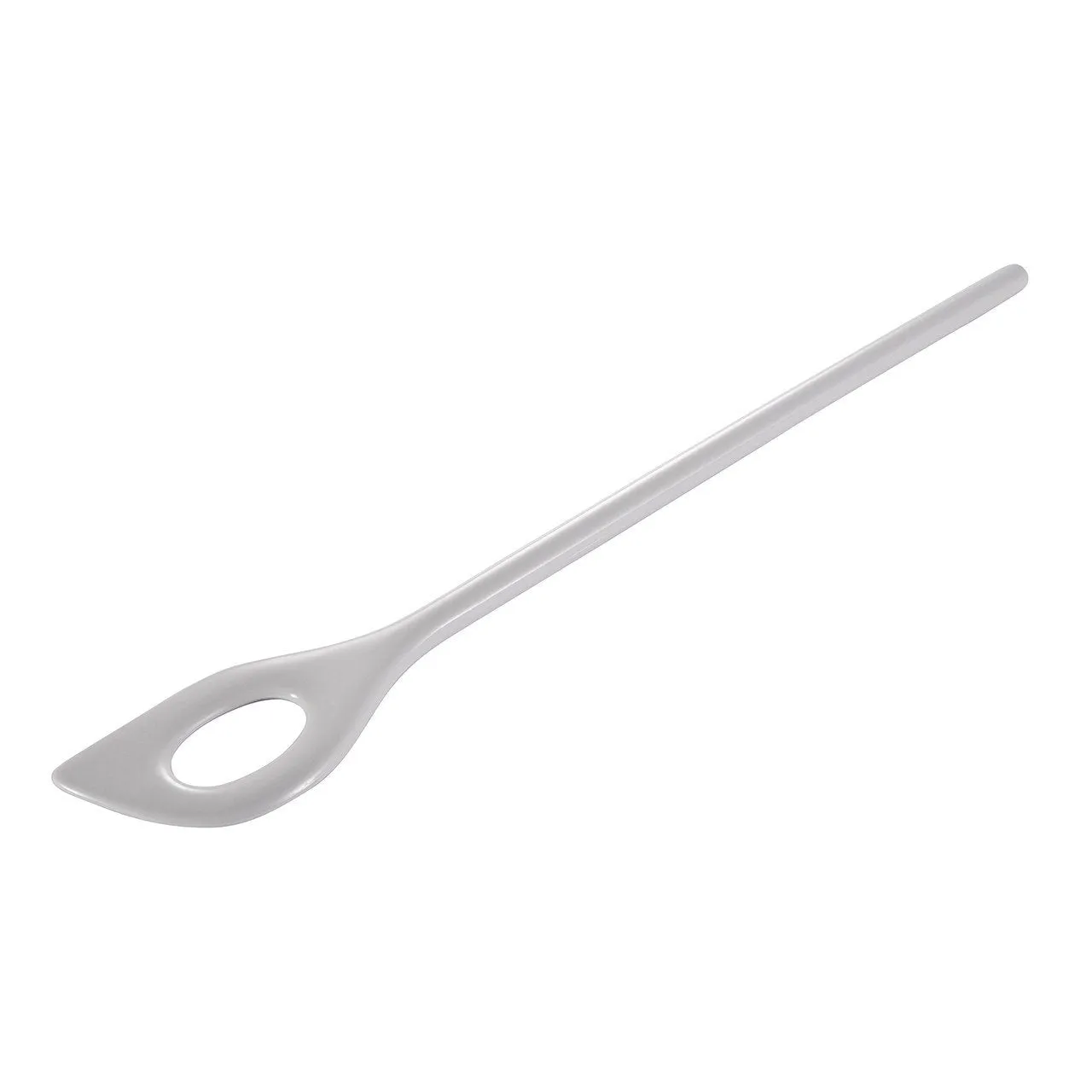 Hutzler 12-inch Long Melamine Corner Blending Spoon - White