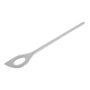 Hutzler 12-inch Long Melamine Corner Blending Spoon - White