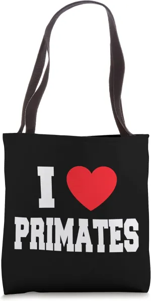 I Love Primates Tote Bag
