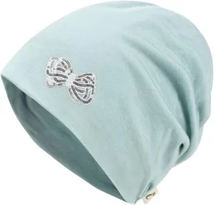 ililily Tencel Lyocell Flower Trim Chemo Hair Loss Beanie Ultra Soft Stretchable Head Cover Sleep Hat