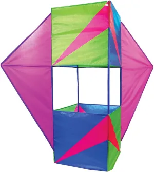 In the Breeze 3368 — Strike Winged Double Box Kite — Easy-Flying, Single-Line Colorful Kite with Two Winged Sides; Kite Line Included