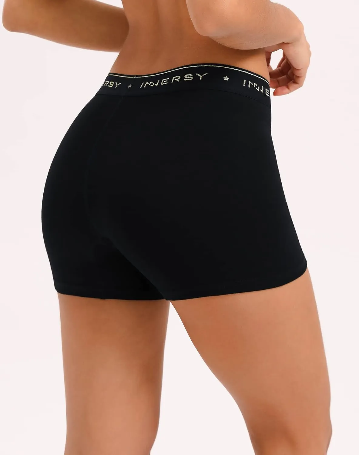 INNERSY Women's 4" Inseam Boxers Briefs Cotton Boyshorts Underwear Ladies Panties 3-Pack
