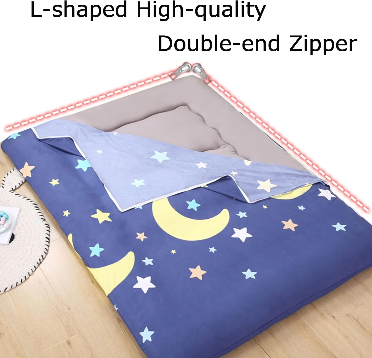 Japanese Futon Mattress Cover with Zipper Floor Futon Mattress Cover for Full Queen King Twin Size Meditation Sleeping Pad Dust Cover (B,Twin:100x200cm(39x79in))