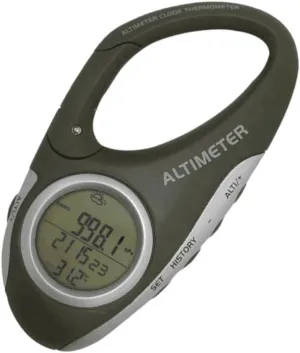 KESYOO Altitude Barometer Thermometer Handheld Outdoor Carabiner 30-50km Weather