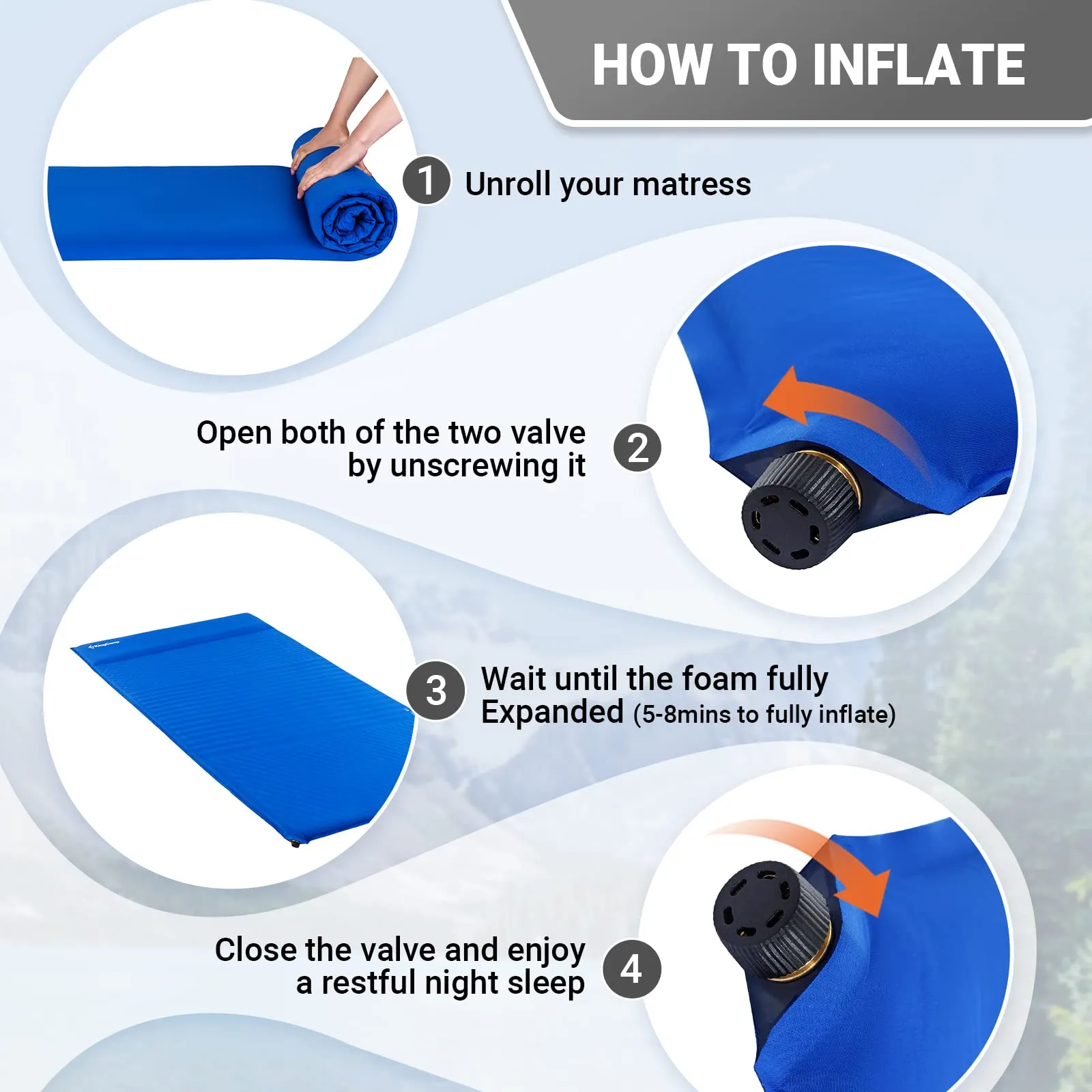KingCamp COMFORT DOUBLE Self-inflatable Pad
