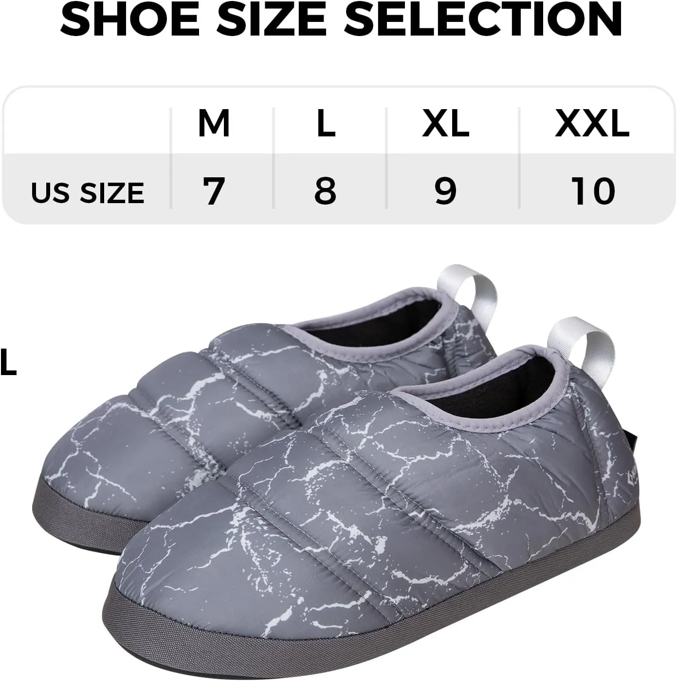 KingCamp Unisex Warm Camping Slippers Soft Winter Slippers with Non Slip Rubber Sole & Carry Bag