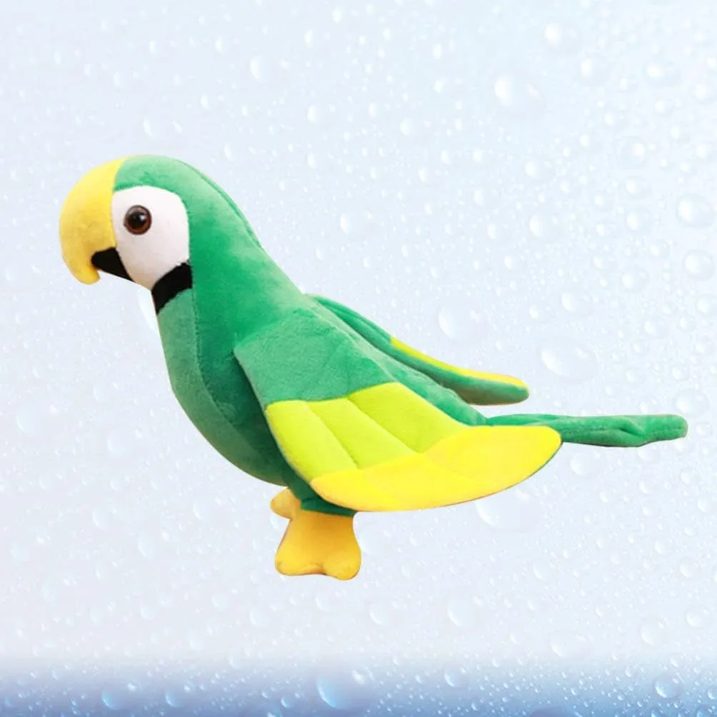 Kisangel Kids Toys 1pc Stuffed Parrot Plush Toy Stuffed Animal Toy Scarlet Macaw Plush Miniature Parrot Figurines for Kids Girls(Green, 25 x 20 x 20cm) Plushie